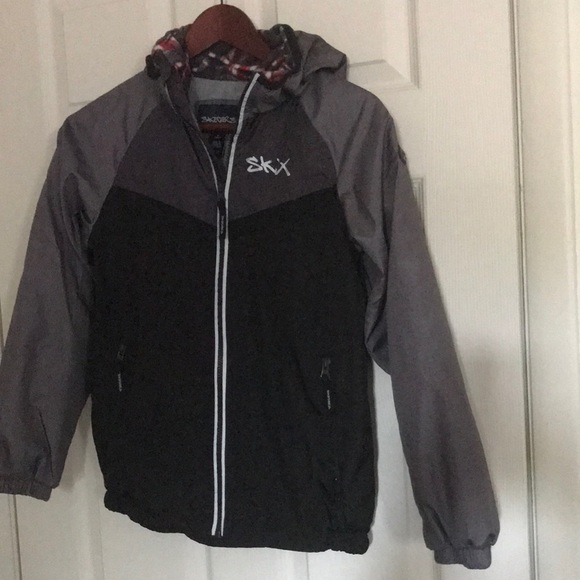 Skechers Boys Black/Gray Windbreaker Jacket size M - Picture 1 of 2